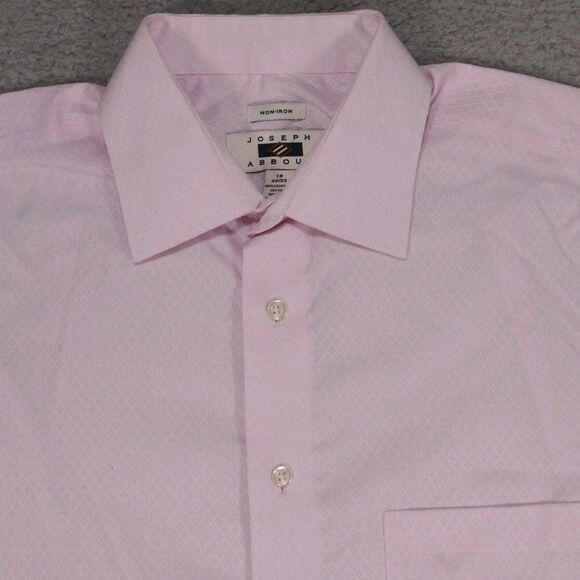 Joseph Abboud Shirt Mens 16 - 32/33 Pink Button Up Long Sleeve Egyptian - Picture 1 of 15